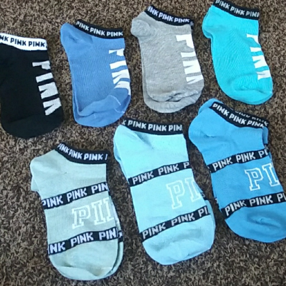 PINK socks 7 blue shades